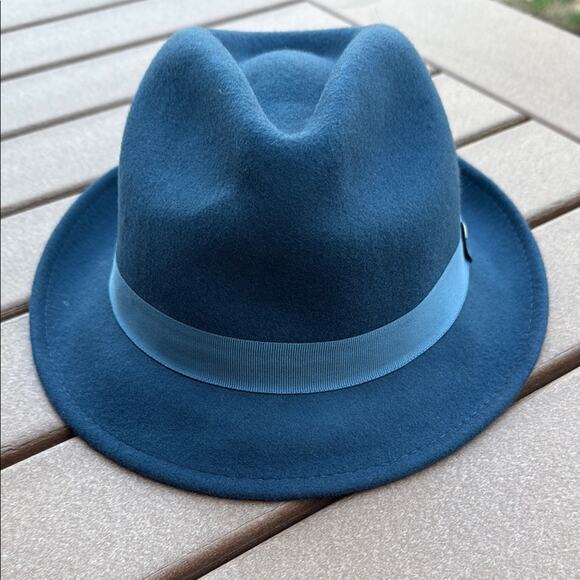 Scala Classic Men's Wool Trilby Hat Blue - Picture 1 of 6